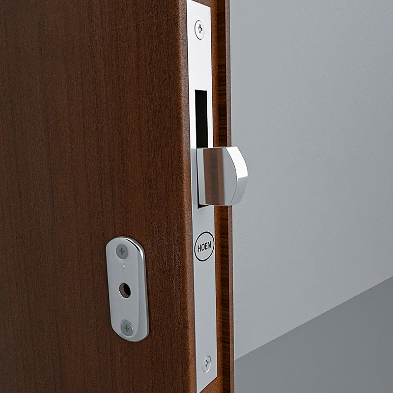 Aluminum Alloy Sliding Door Lock Invisible Built-In Handle Lock Sliding Door Lock And Flat Open Bedroom Lock 3 Key Door Hardware