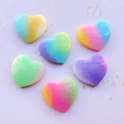 12Pcs Resin Mixed Bling heart-shaped Decoration Crafts Flatback Embellishments For Scrapbooking Beads Diy Accessories