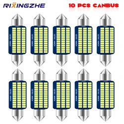 10 sztuk Festoon C5W LED C10W 31mm 36mm 39mm 41mm samochodów LED oświetlenie wnętrza, do czytania 4000K ciepły biały 6000KAuto sufit pokoju lampa kopułkowa