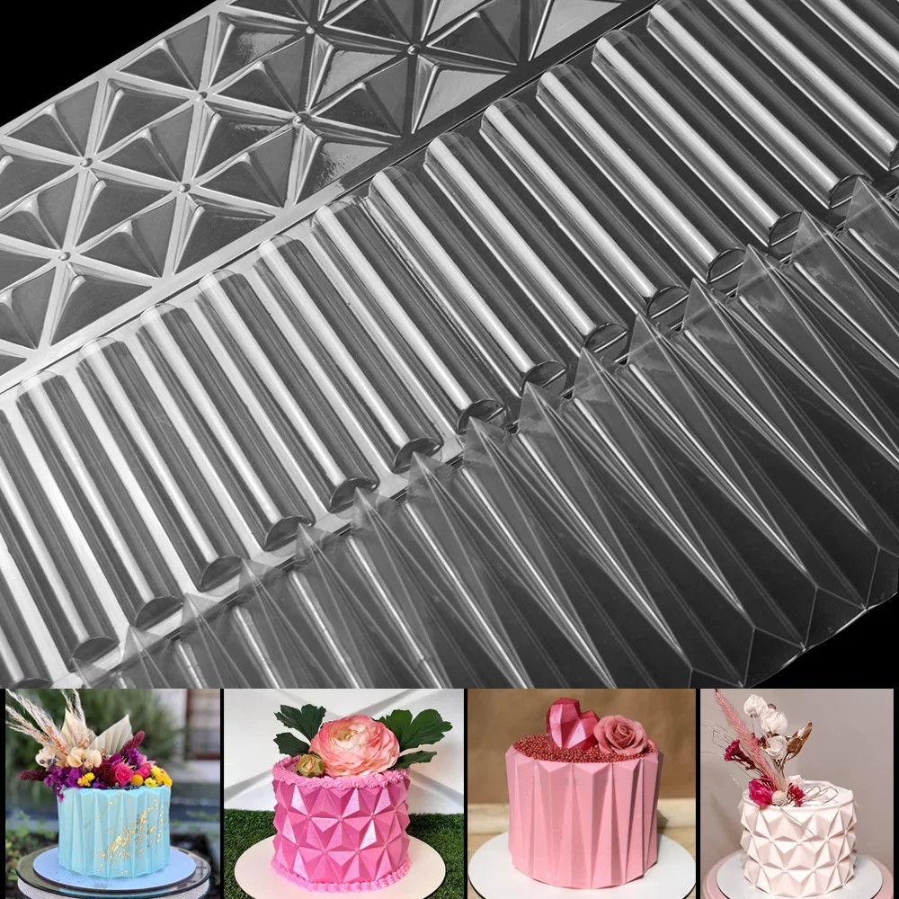 Transparent Mousse Cake Ring Mold European-style Fence Chocolate Cake Mold Baking Origami Tools Supplies Baking Accessories