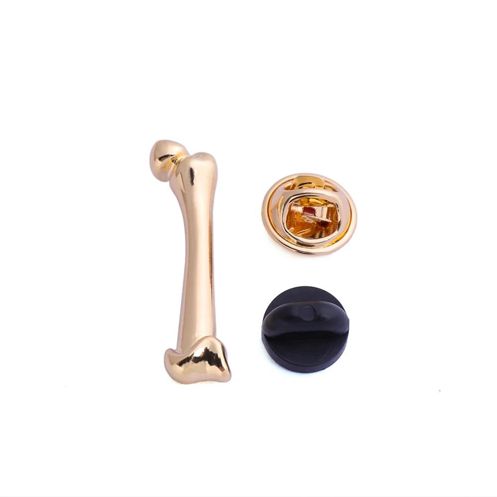 Hanreshe Femur Lapel Pins Medical Gift Doctors Nurses Orthopedics Jewelry Ancient Gold Color Brooches Pins Women Men Accessories