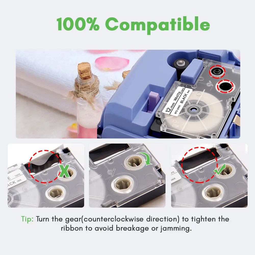 Cartuchos para marca de rótulo com 18 cores