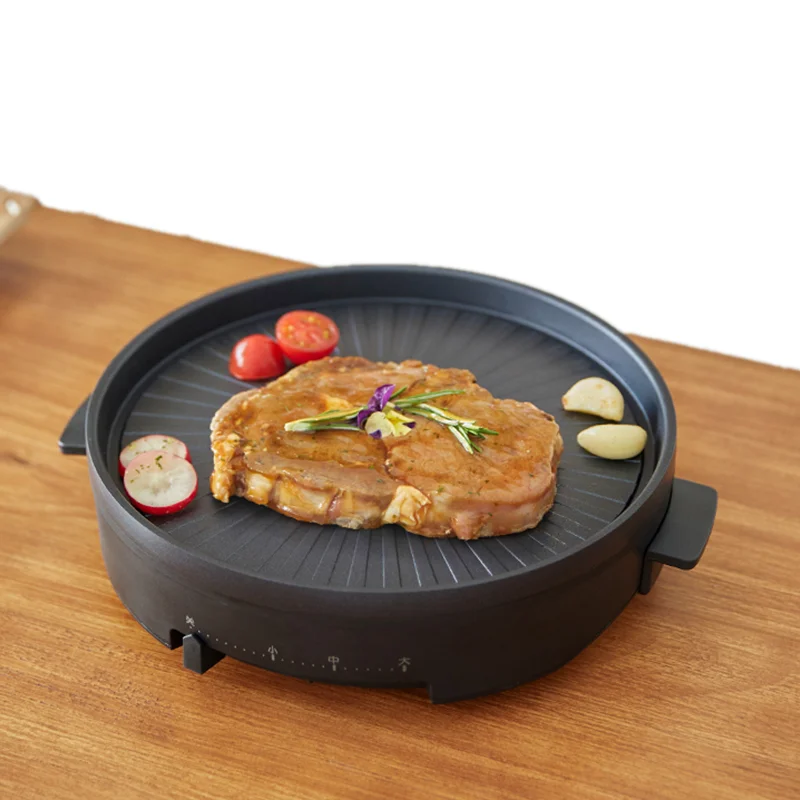 

220V Smokeless Electric Pan Grill Household BBQ Grill Non-stick Electric Griddle For Home Frying Pan Grill Plate