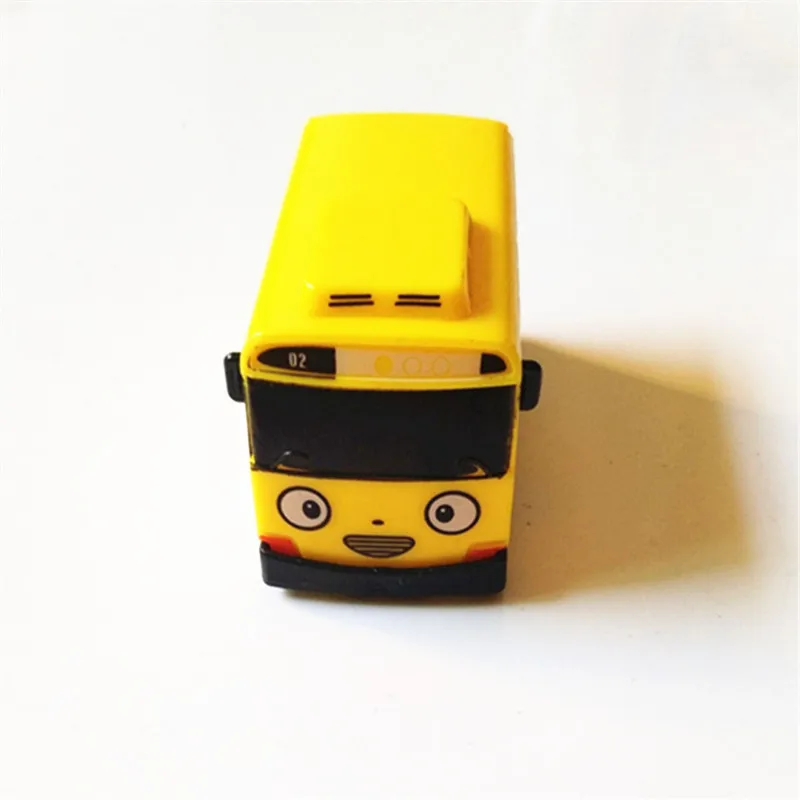 Korean Cartoon Tayo the little bus set Suitcase storage box Transport vehicles garage model with 3 mini tayo car kids gift