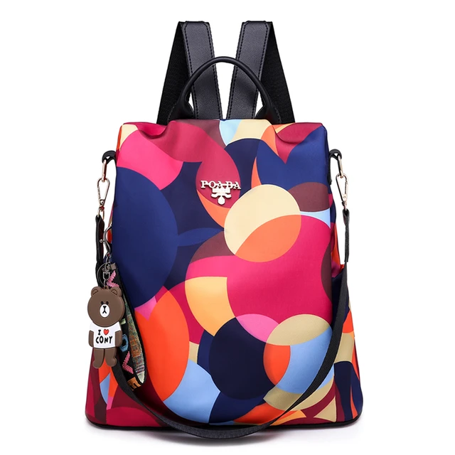 Mochila antirrobo para mujer Bolsa Escolar de tela Oxford duradera bonita de viaje