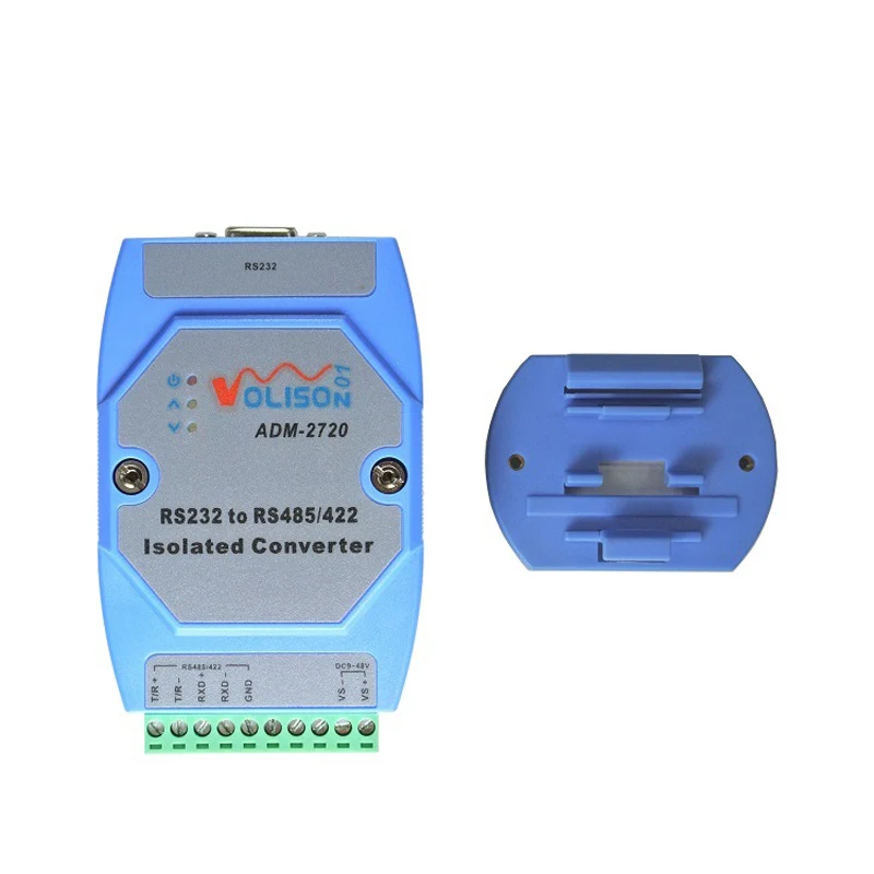 

ADM-2720 Isolated active RS232 to RS485 RS422 converter 232 to 485 industrial grade lightning protection rail