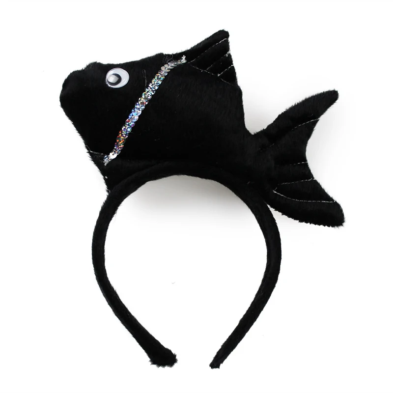 New Goldfish Ocean Sea Fish Headband Kids Adults Boy Girl Cosplay Headwear Halloween Birthday Party Dress Hair Accessories