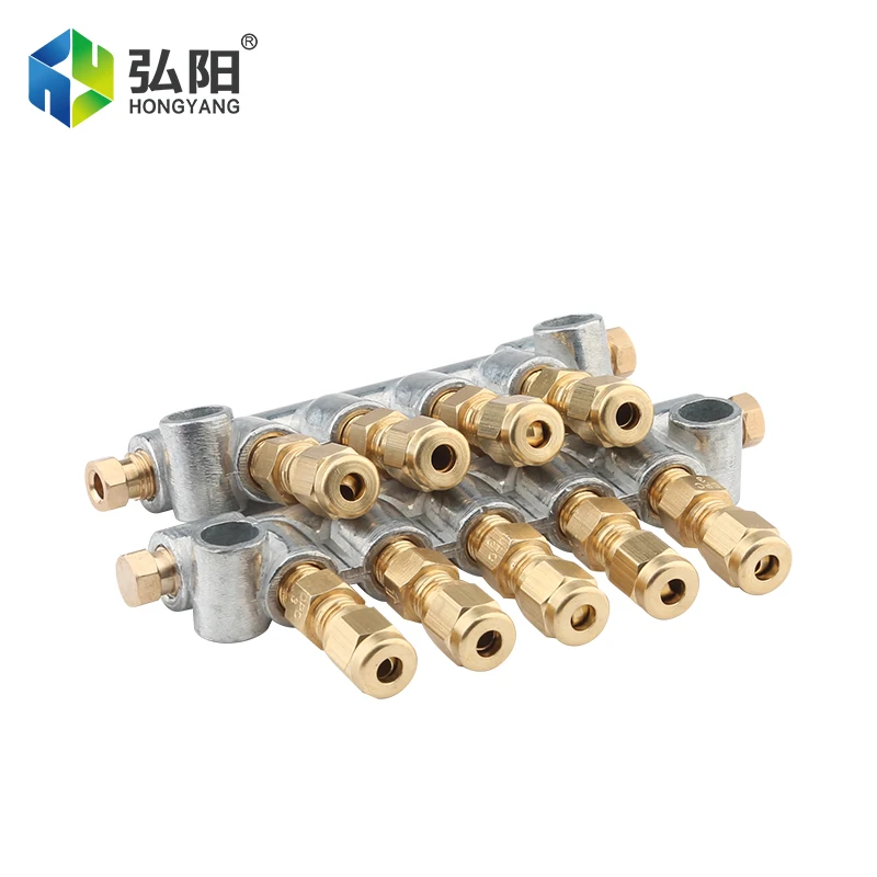 4mm Pipe 3/4/5 Way Flow-Limiting Metering Parts Oil Distributor For Lubrication System Numerical Control Oil Pump Valve Block