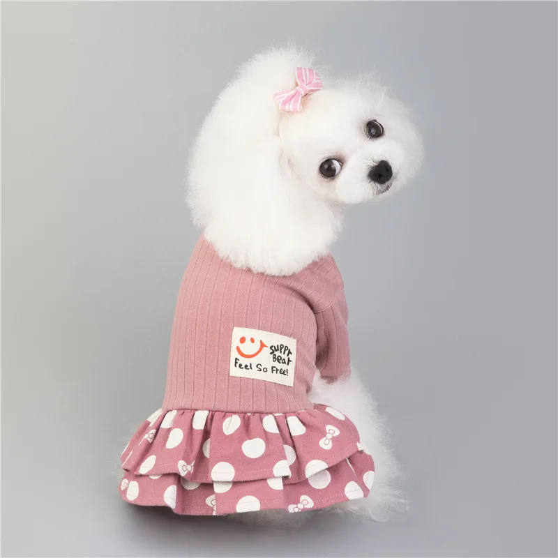 2021 Luxury Designer Dog Clothes Dress for Small Dogs Puppy Cotton Summer Dog Clothes for Girl Chihuahua French Bulldog Clothes