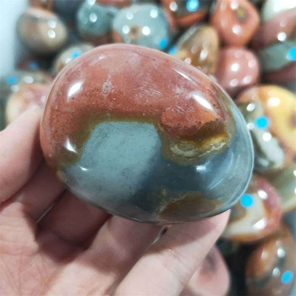 1pcs Natural crystal rock ocean jasper tumbled Sea jade polished crystal Palm stone for healing