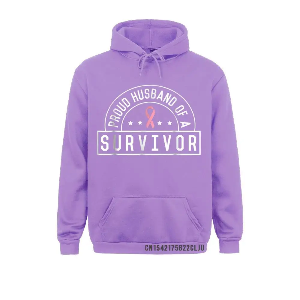 Hoodies Sportswears Breast Cancer Warm Proud Husband Of A Survivor Winter Fall Long Sleeve Men Sweatshirts Design 2021 Hot Sale