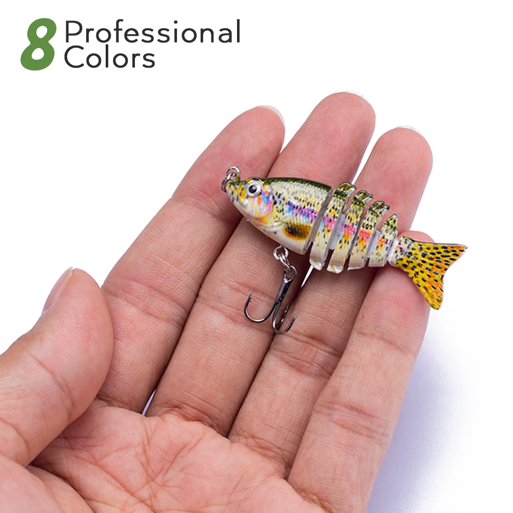 Multi Jointed 5cm Bionic 2020 Fishing Lures Crankbait Lifelike Hard Fish Baits 2.5g Small Fishing Lure Set Wobblers Tackle pesca