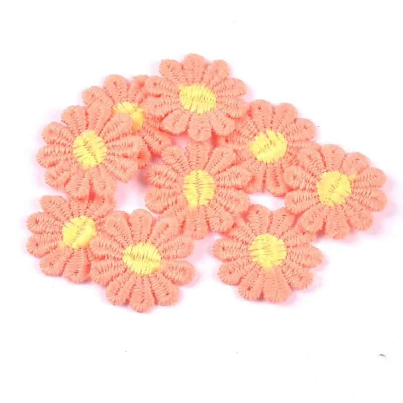 30Pcs/lot 26mm Mixed Cloth Flower Appliques for DIY Hat Clothes Leggings Sewing Supplies Headwear Decor Patches C3038