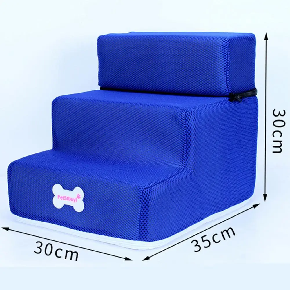 Small Dog Cats Pet 3 Steps Removable Non-slip Ramp Climbing Detachable Bed Ladder Dog Beds/Mats