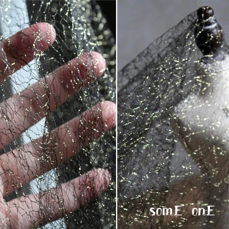 

Unique Mesh Lace Tulle Fabric Black DIY Pettiskirt Skirt Wedding Dress Creative Clothes Designer Fabric