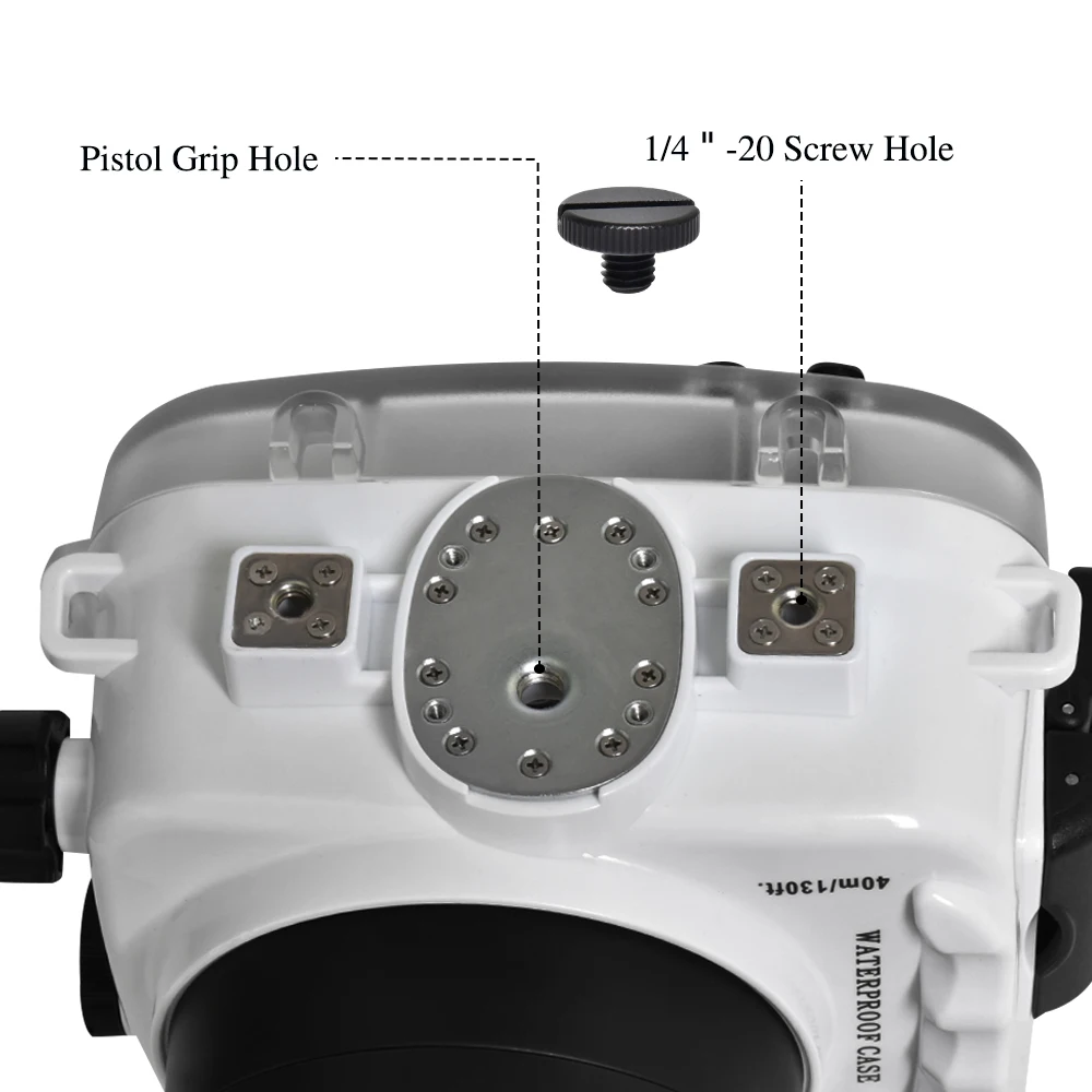 40m/130ft For  A7 IV A7R4  A7RIV 28-70mm Lens Underwater Camera Housing Diving Box Case Waterproof cover White