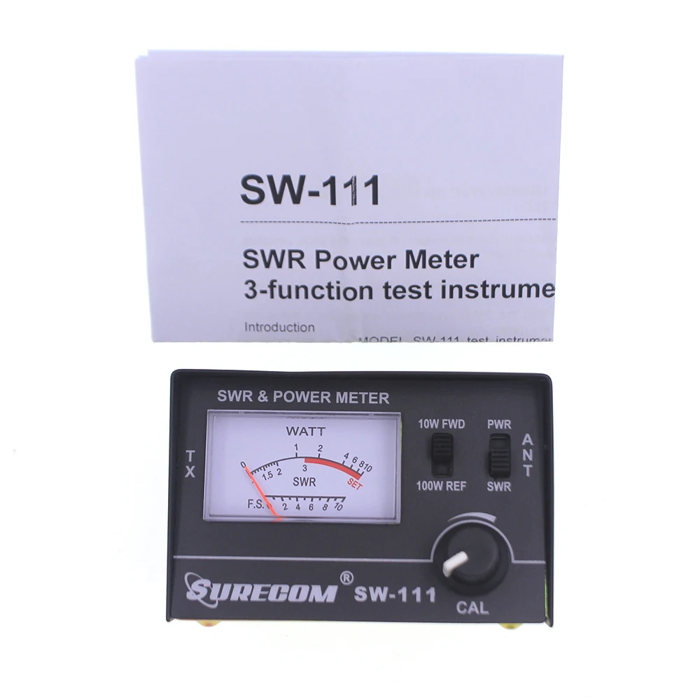 SURECOM SW-111 100 Watt 27-30MHz SWR / Power Meter for CB Radio Antenna for Test SWR or Relative Power