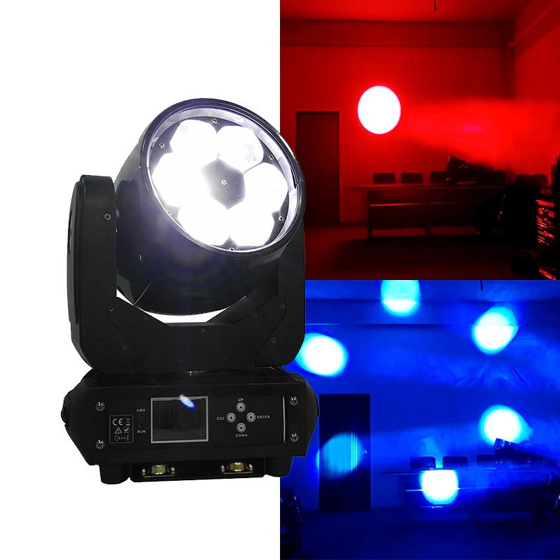 

New arrival 6x40w Bee Eye Zoom Wash Moving Head Light RGBW 4IN1 LED beam effects stage lighting DMX DJ Disco music party lights