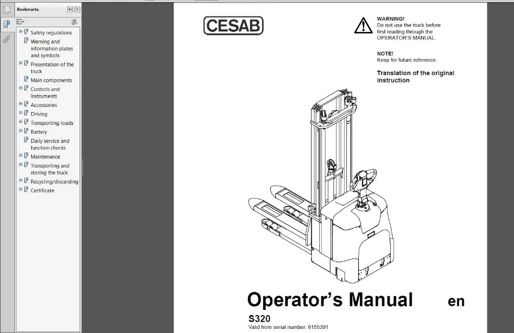 

Cesab Spare Parts Catalog 2019