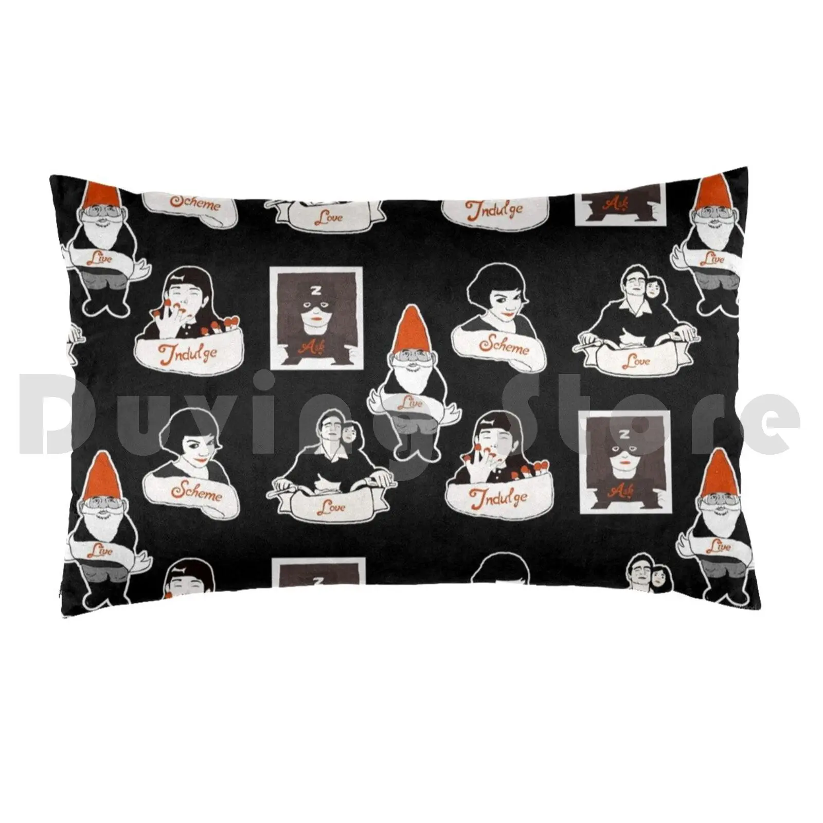 Bits And Bobs : Amelie ( B & W ) Pillow case 2418 Amelie Amelie Poulain French French Film Cinema