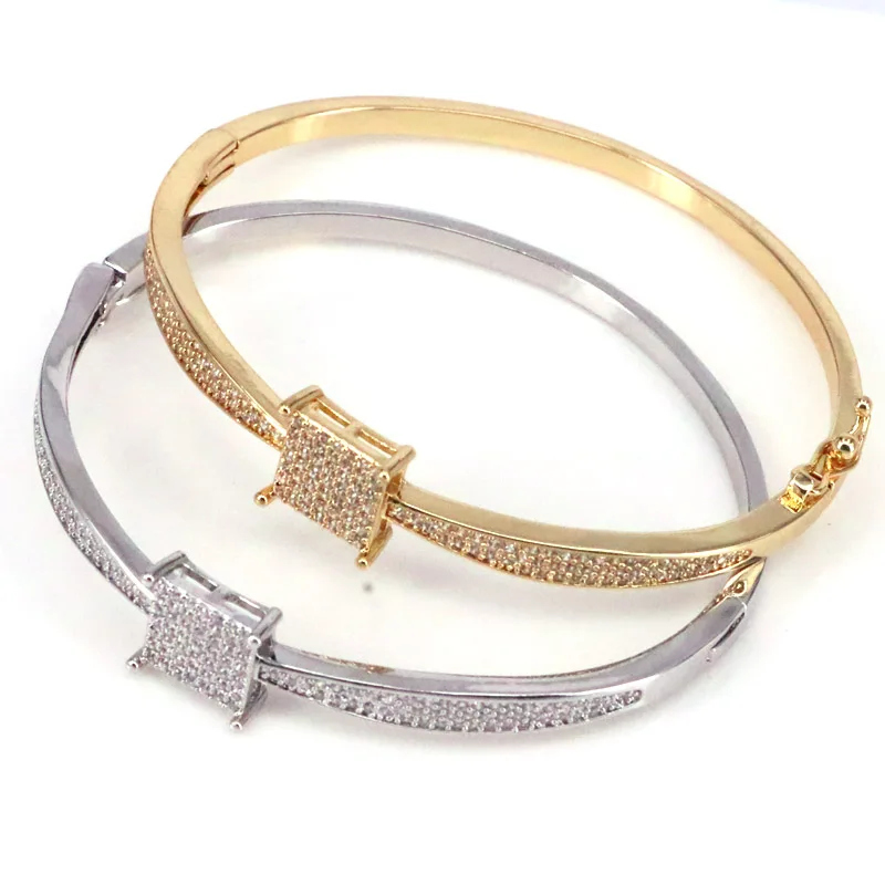 5Pcs New Trendy Bangle Women's Gold Silver Color Snake Shaped Crystal Zircon Bracelets Bangles Female Fashion Jewelry Best Gift