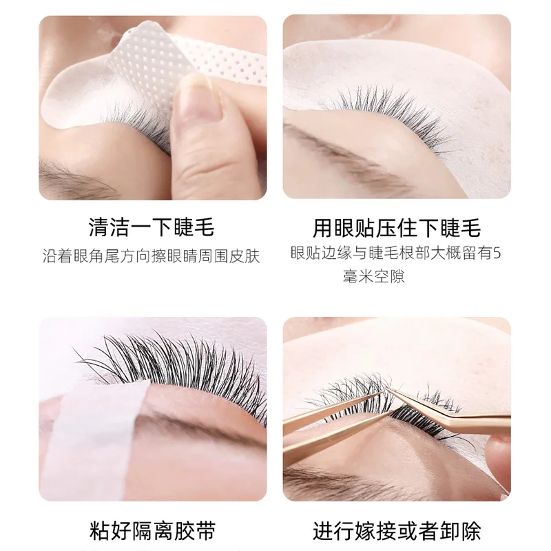 50pairs/pack New Paper Patches Eyelash Under Eye Pads Lash Eyelash Extension Paper Patches Eye Tips Sticker Wraps Make Up Tools