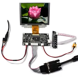 5in ZJ050NA-08C 640x480 4:3 LCD Touchscreen Replacement AT050TN22 LCD Screen with VGA AV LCD Drive Board for Car GPS Navigation
