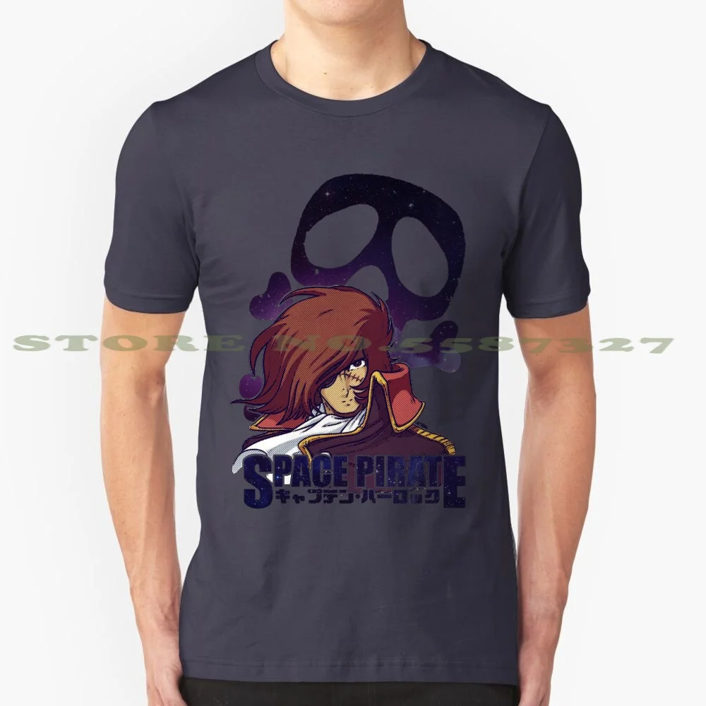 Space Pirate 04 100% Pure Cotton T-Shirt Harlock Herlock Pirate Captain Arcadia Manga Anime Reiji Leiji Matsumoto Shonen Comic