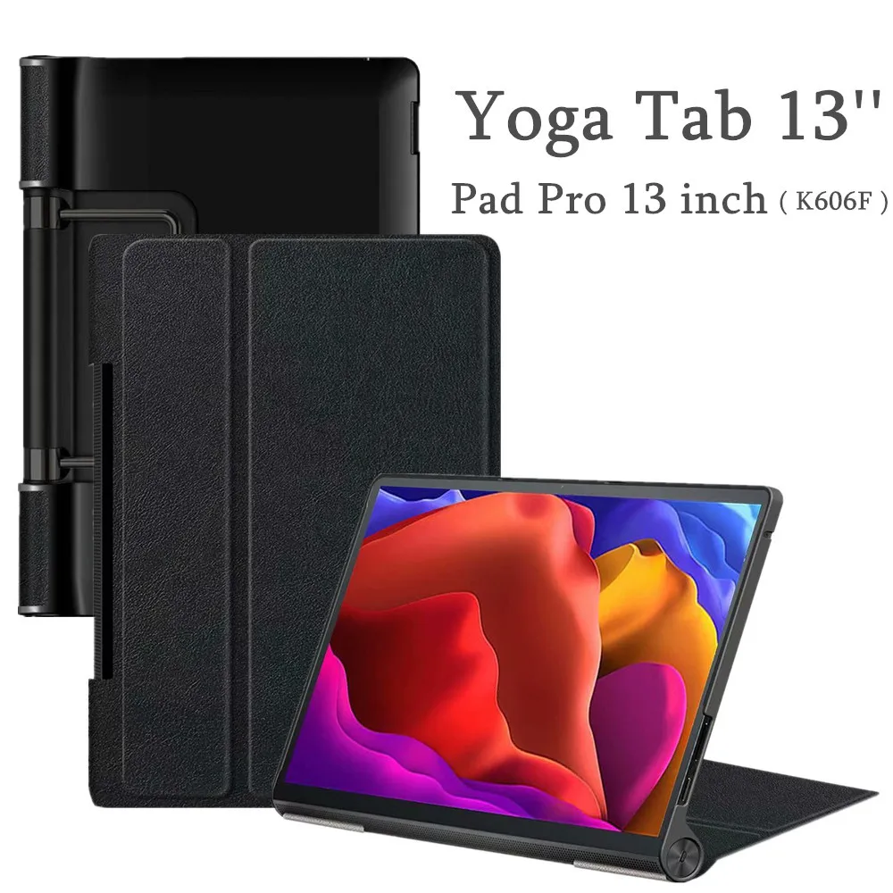 Dla Lenovo jogi Pad Pro 13 cal przypadku YT-K606F składany stojak Pu skórzany pokrowiec dla Lenovo Yoga Tab 3 przypadku