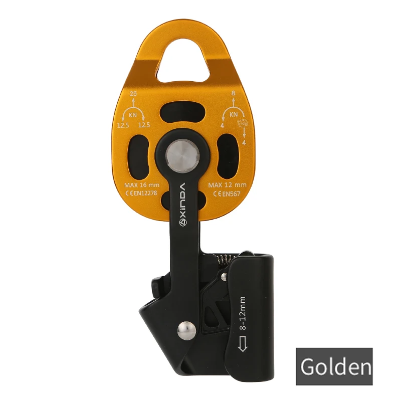 High quality Aluminum alloy with ratchet wheel One-way pulley heavy objects lifting tool Pulley Blocks device ascenders