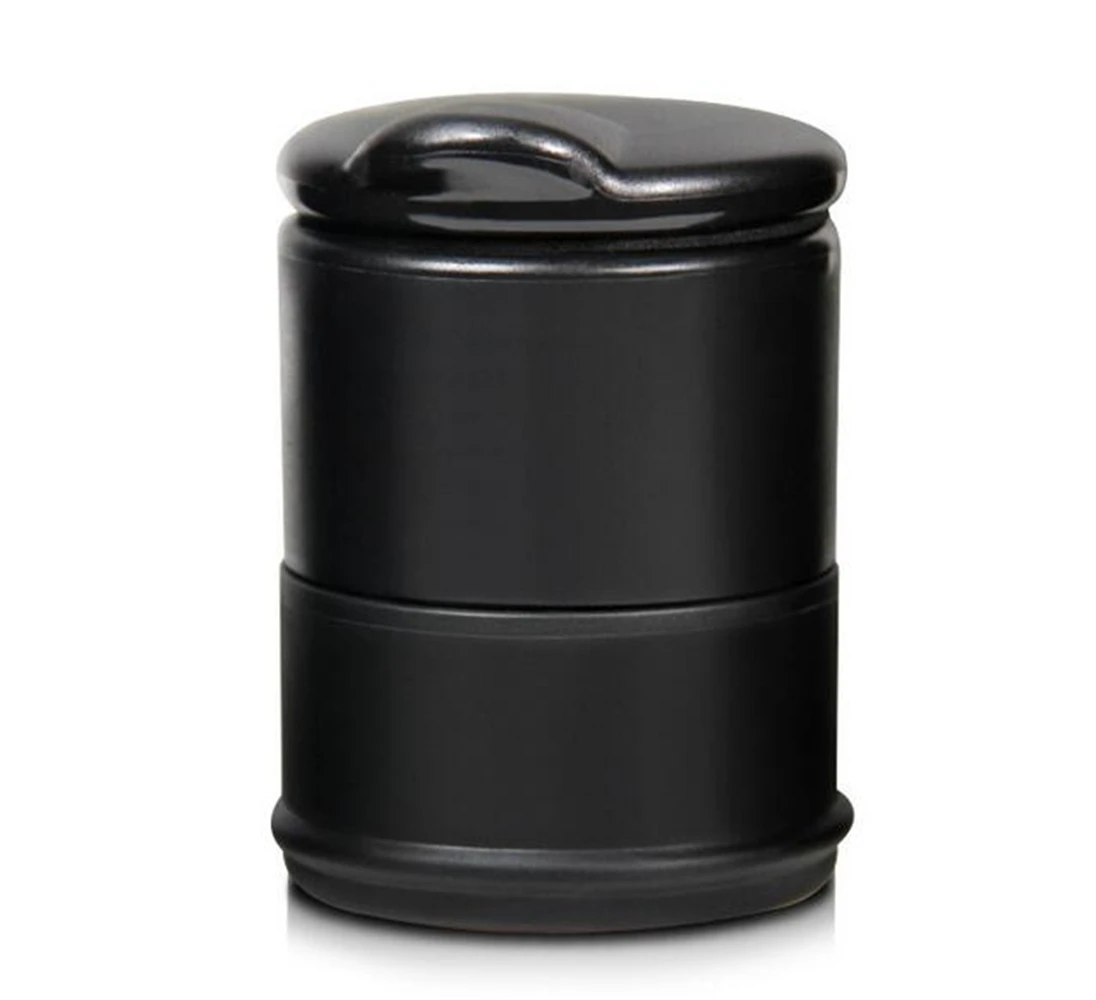 Car Black Led Trash Can Garbage Holder Ashtray Storage Bag Accessories Auto Door Seat Back Visor Trash Paper Dustbin Box