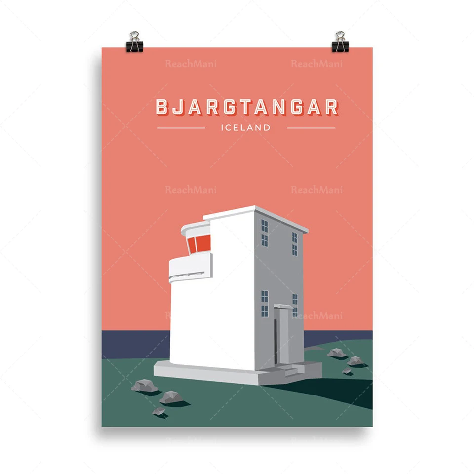 Tourist Attractions Poster Nordic Design/Nordic Style/Simple