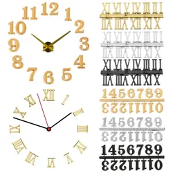 1 Set Quartz Clock Numerals Accessories Arabic Number Roman Numerals Clock Parts Handmade Material Restore Digital Repair Tools