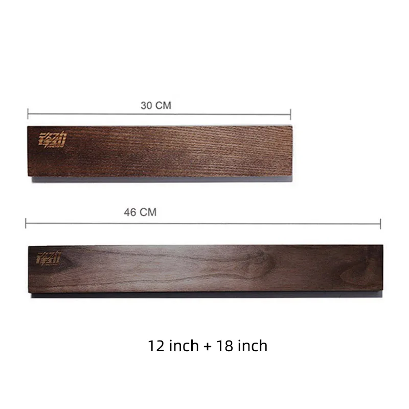 Neues Design Finding leistungs starke Magnet messer Streifen hand gefertigte Akazien holz Messer halter Wand halterung Block 3 stücke 12 '16' 18 Zoll Rack