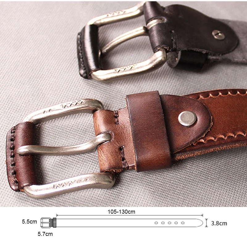 MEDYLA Retro Original Leather Belt for men soft and tough without mezzanine Men\'s belts for jeans men\'s accessories male gife