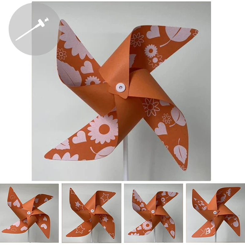 20 pçs papel moinho de vento brinquedos para crianças origami pendurado decoração presente diy jogos materiais artesanais pintados à mão originalidade