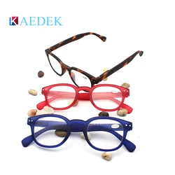 KAEDEK 2020 Trend New Color Reading Glasses Retro Europe Style Quality Men Women Eye Glasses With Flex Lesebrillen