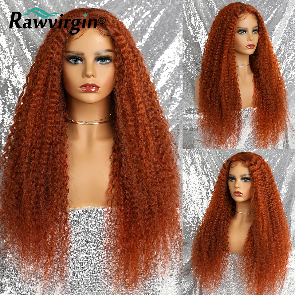 

Ginger Orange Lace Front Wig 30 inch Curly Human Hair Wig Virigin Colored Human Hair Wigs For Women Brazilian Lace Frontal Wig