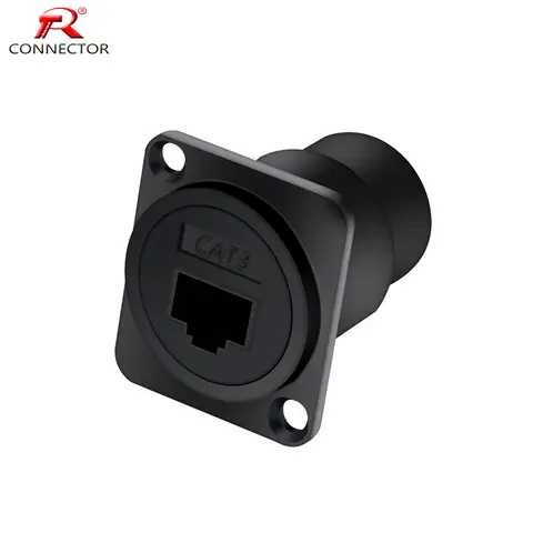 1Pc Cat.3 RJ11 4p4c Modular Terminal D-type Connectors Panel Mount Classis Connector Soldering Tellephone