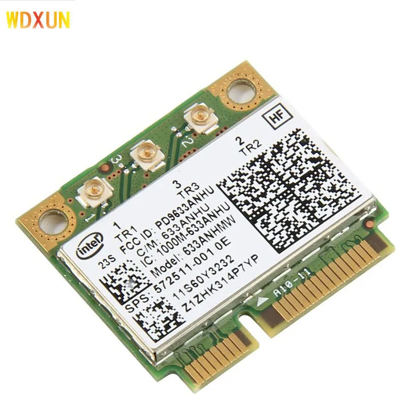 Tarjeta wifi inalámbrica de doble banda 633an 6300an 633anhmw, mini pcie, fru: 60y3233 60y3232 450m para ibm y460 x230 x220 t410 t420