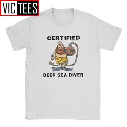 Funny Certified Deep Sea Diver T-Shirt Men Scuba Dive Snorkeling Sports Diving Pure Cotton Tshirt