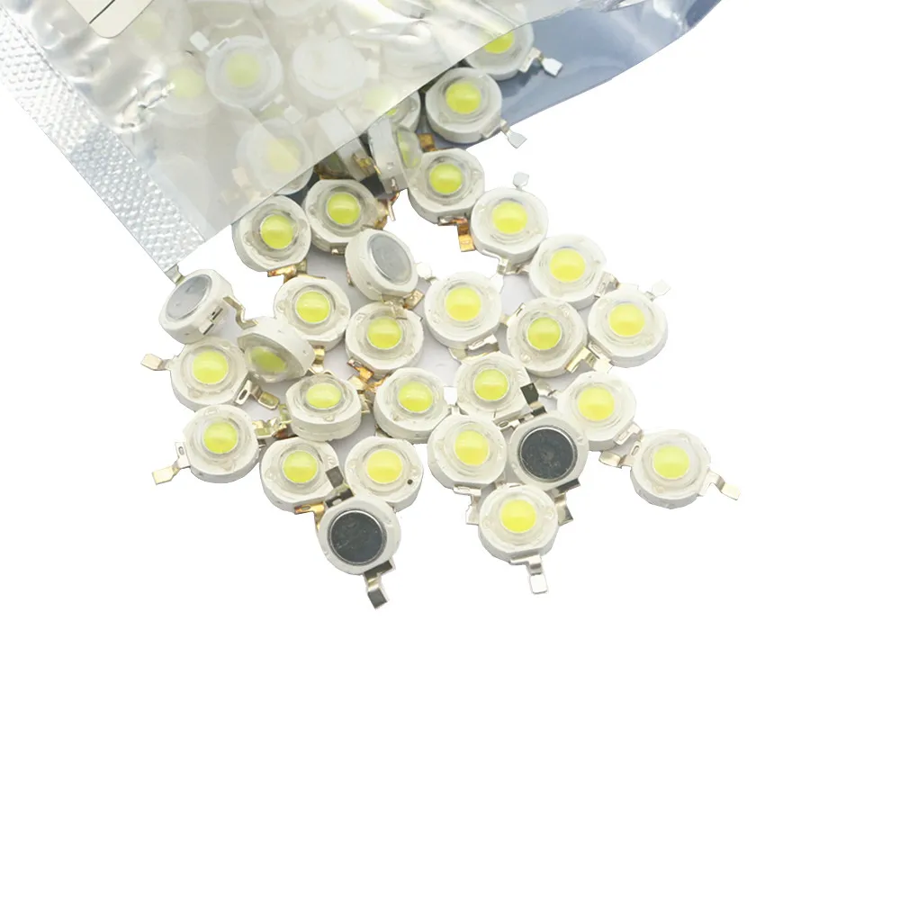 10-100pcs 1W 3W High Power LED Light-Emitting Diode LEDs Chip Warm Cold White Red Green Blue Yellow Full Spectrum RGB LED Beads