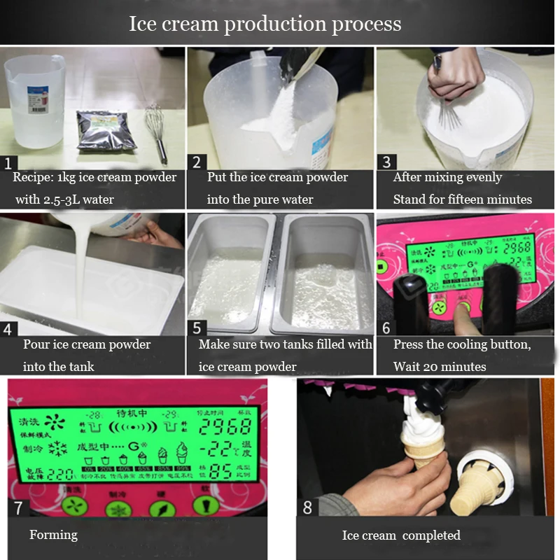 آيس كريم ناعم القوام آلة ل فندق مقهى