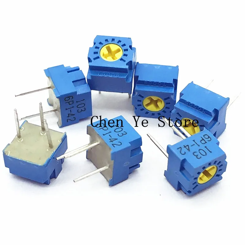 

50PCS 100% NEW GF063P1 1K 2K 5K 10K 20K 50K 100K 200K 500K 1M B103 102 105 202 204 504 502 Adjustable precision potentiometer