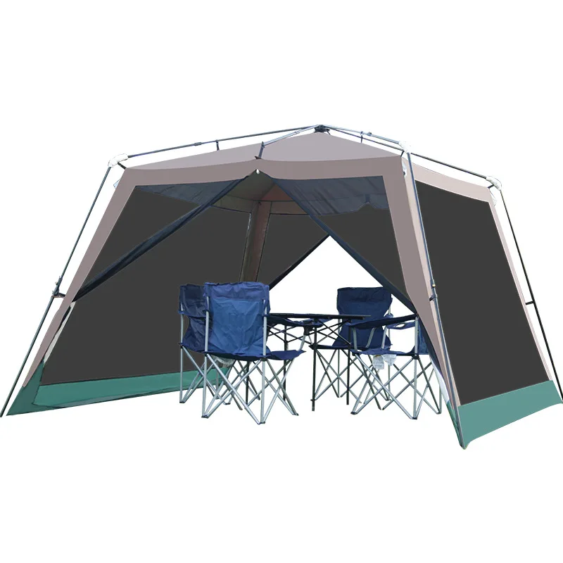 

Automatic Waterproof Canopy, Heighten Tents, Outdoor Camping Awning, Mosquito Net, Barbecue Beach, Aluminum Pole, Sun Shelter