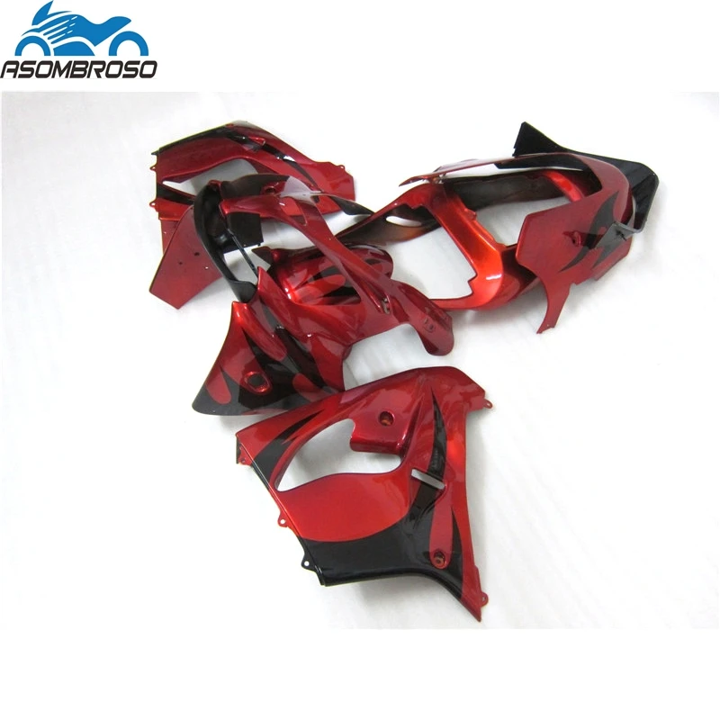 

Injection Motorcycle Bodyparts for Kawasaki Ninja ZX9R fairing kit 2002-2003 red black plastic fairing set zx9r 02 03 JD24