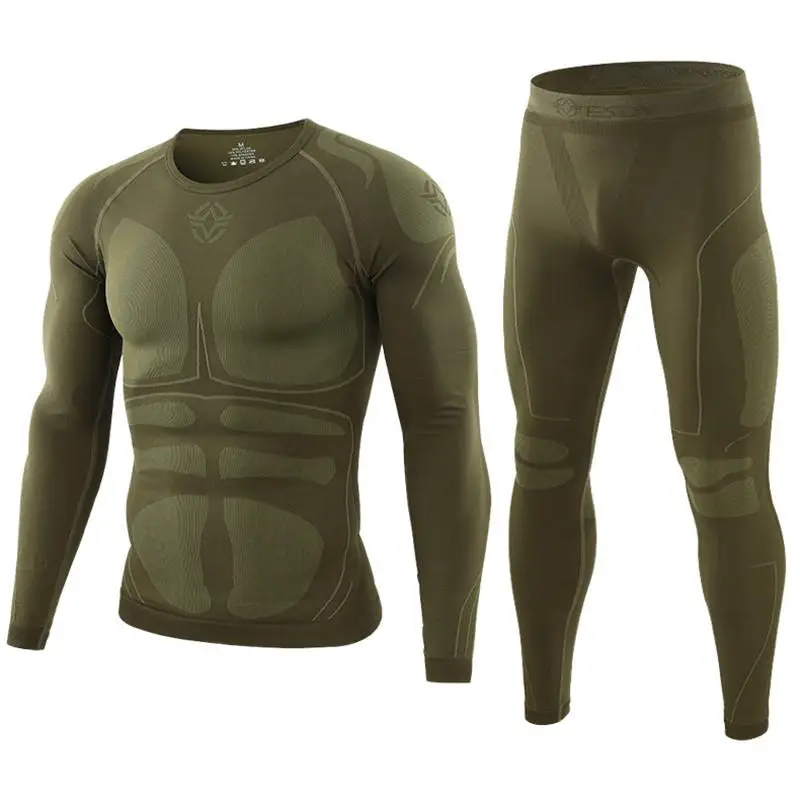 winter Top quality thermo Cycling clothing Men\'s thermal underwear men underwear sets compression training underwear men clothin