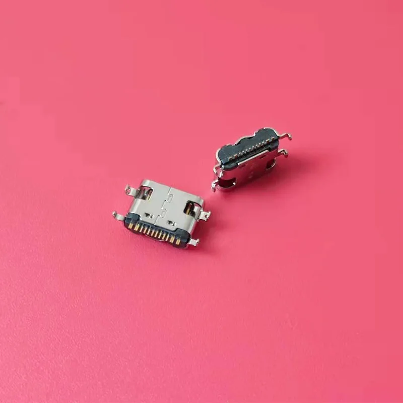 10pcs Micro Usb Jack 3.1 Type-C 16Pin Smd 90 Degree Female Connector For Mobile Phone Charging Port Charging Socket