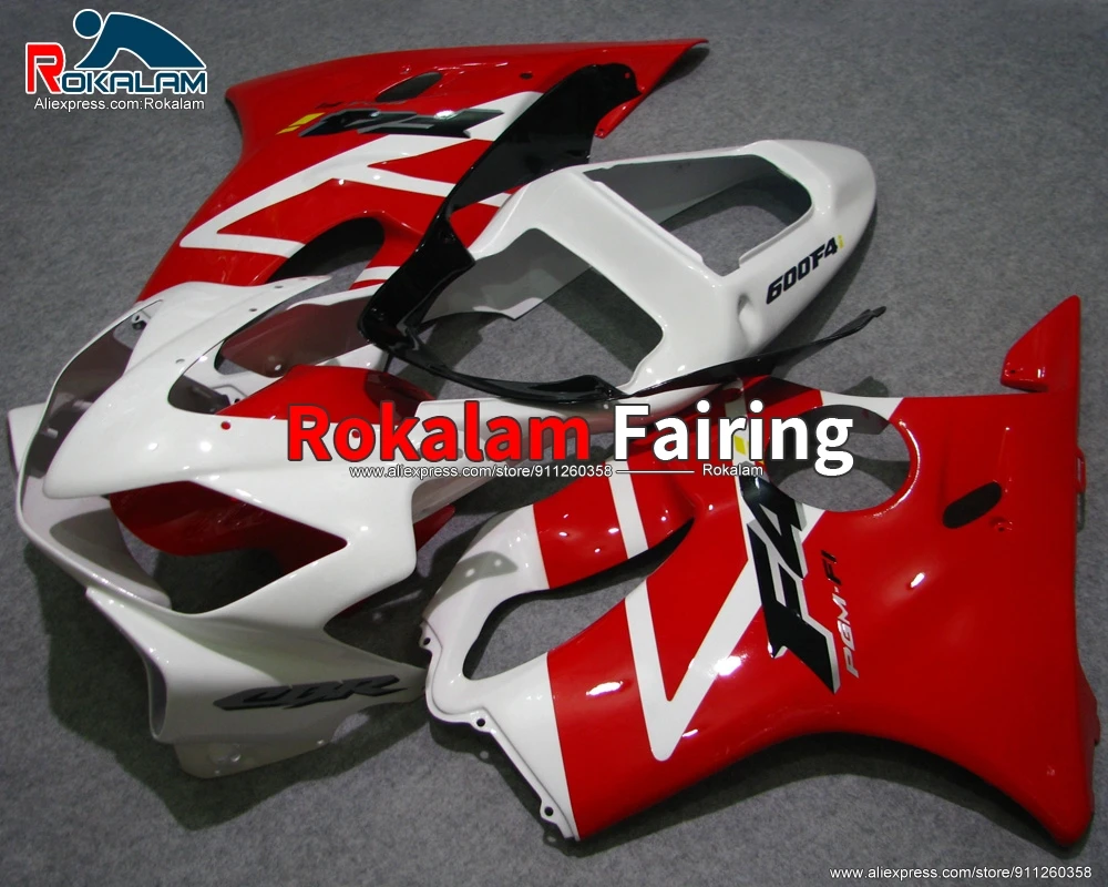 

Корпуса для Honda CBR600 F4i 2001 2002 2003 CBR 600 01 02 03, красный, белый цвет, комплекты обтекателей для мотоцикла (литье под давлением)