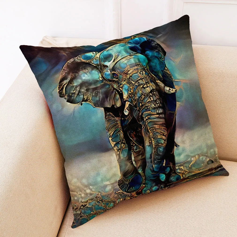 Wild Animals Cushion Cover Hoga Decorative Pillow funda cojines 45x45 housse de coussin Nordic Throw Pillow Cover for Sofa Car